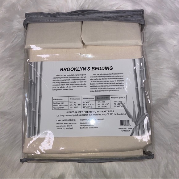 ✨SALE✨Queen 6pc French Vanilla Bedsheets - Picture 5 of 6